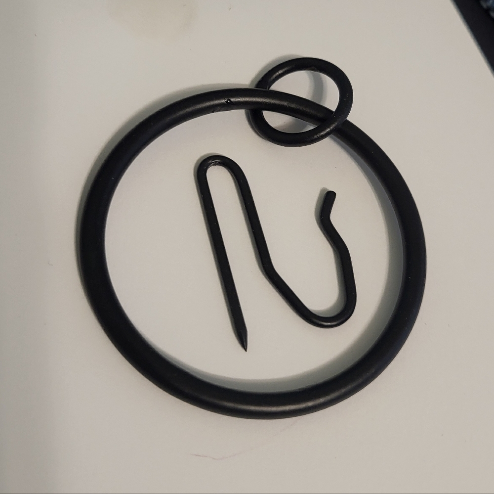 West Elm Double Ring Curtain Rings Dark Bronze Large, 6 Count NIB